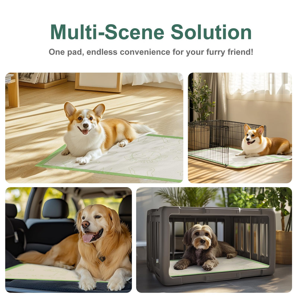 Gardner Pet pee pad in a travel or crate setup showing mess-free use.