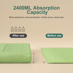 Gardner Pet pee pad displaying six-layer leakage protection and bottom film.