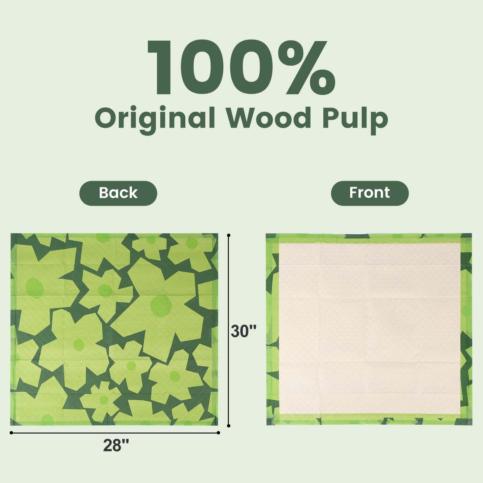 Gardner Pet puppy pad print design appears when wet for playful touch