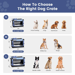 Gardner Pet crate blue mesh windows provide ventilation and visibility.