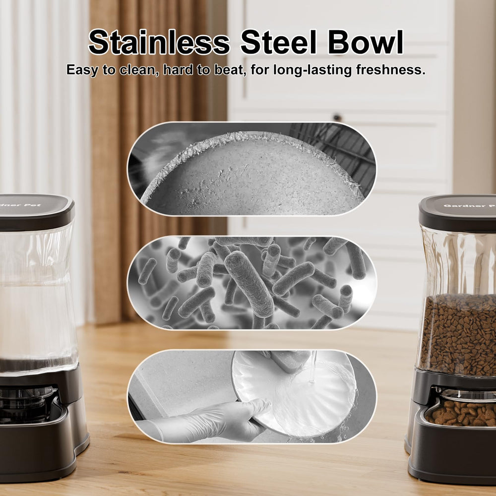 Gardner Pet stainless steel bowl offers durable, easy-to-clean feeding.