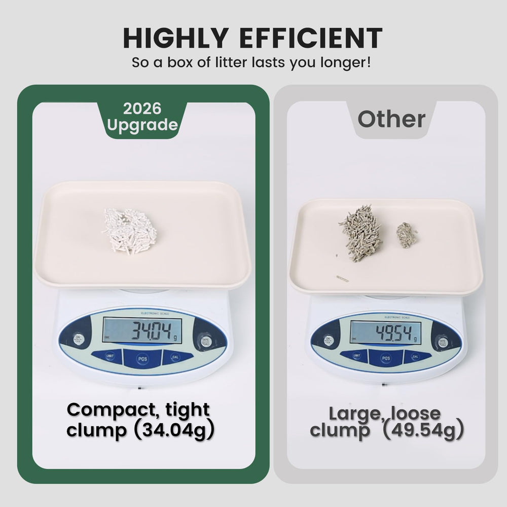 Gardner Pet tofu litter clumps stay intact for effortless scooping.