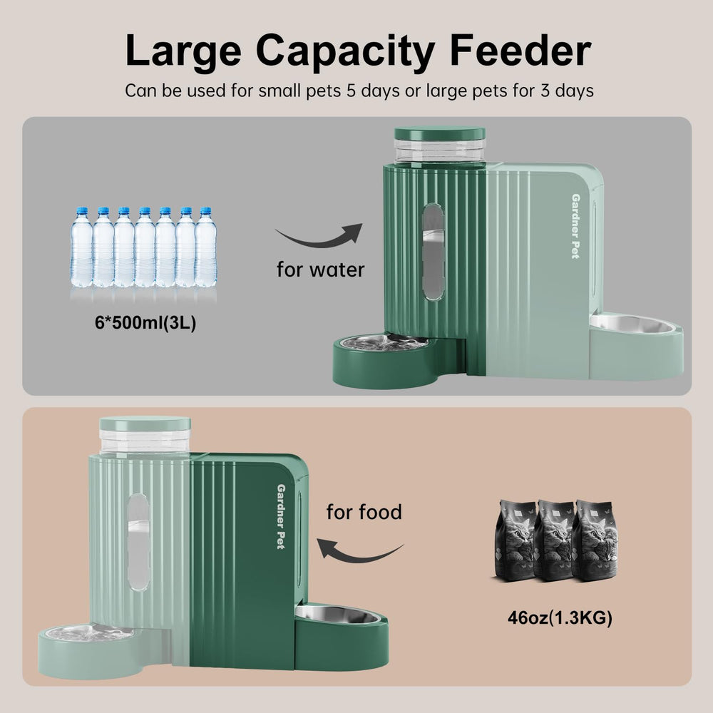 Gardner Pet two-in-one design saves space for feeding and hydrating pets