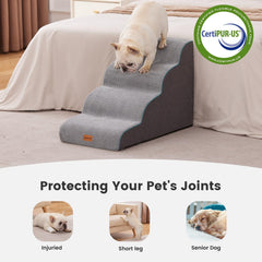 Gardner Pet machine-washable waterproof cover protects stairs from accidents.