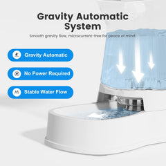 Gardner Pet gravity dispenser top view highlights simple refill access for busy households.