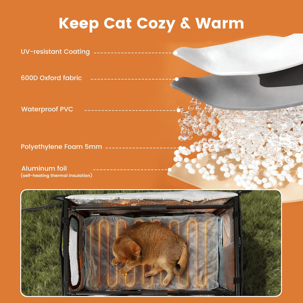 Gardner Pet X-Large Cat House escape door and window optimize safety and visibility