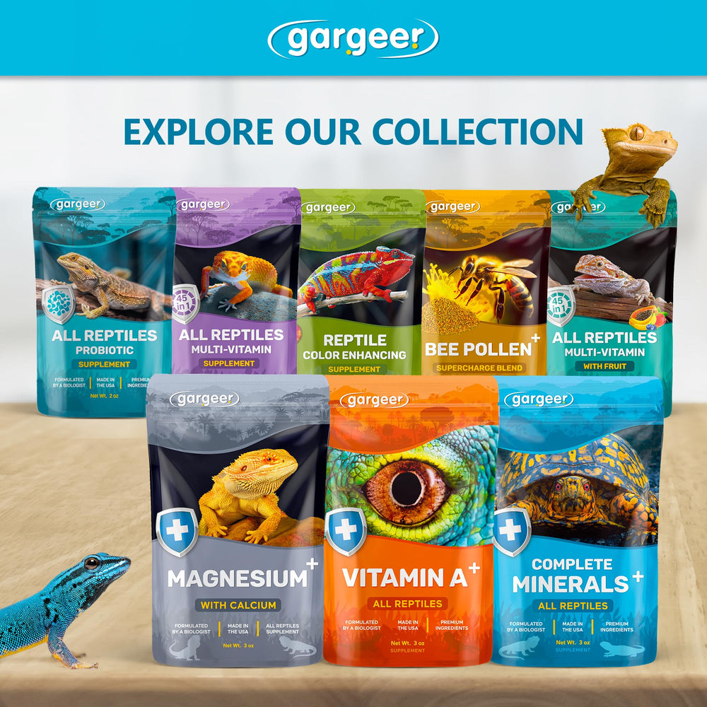 Gargeer mineral for shedding demonstrates improved skin and scale renewal.