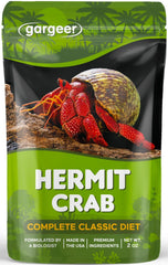 Gargeer Hermit Crab Complete Diet packaging displaying premium ingredients for balanced feeding