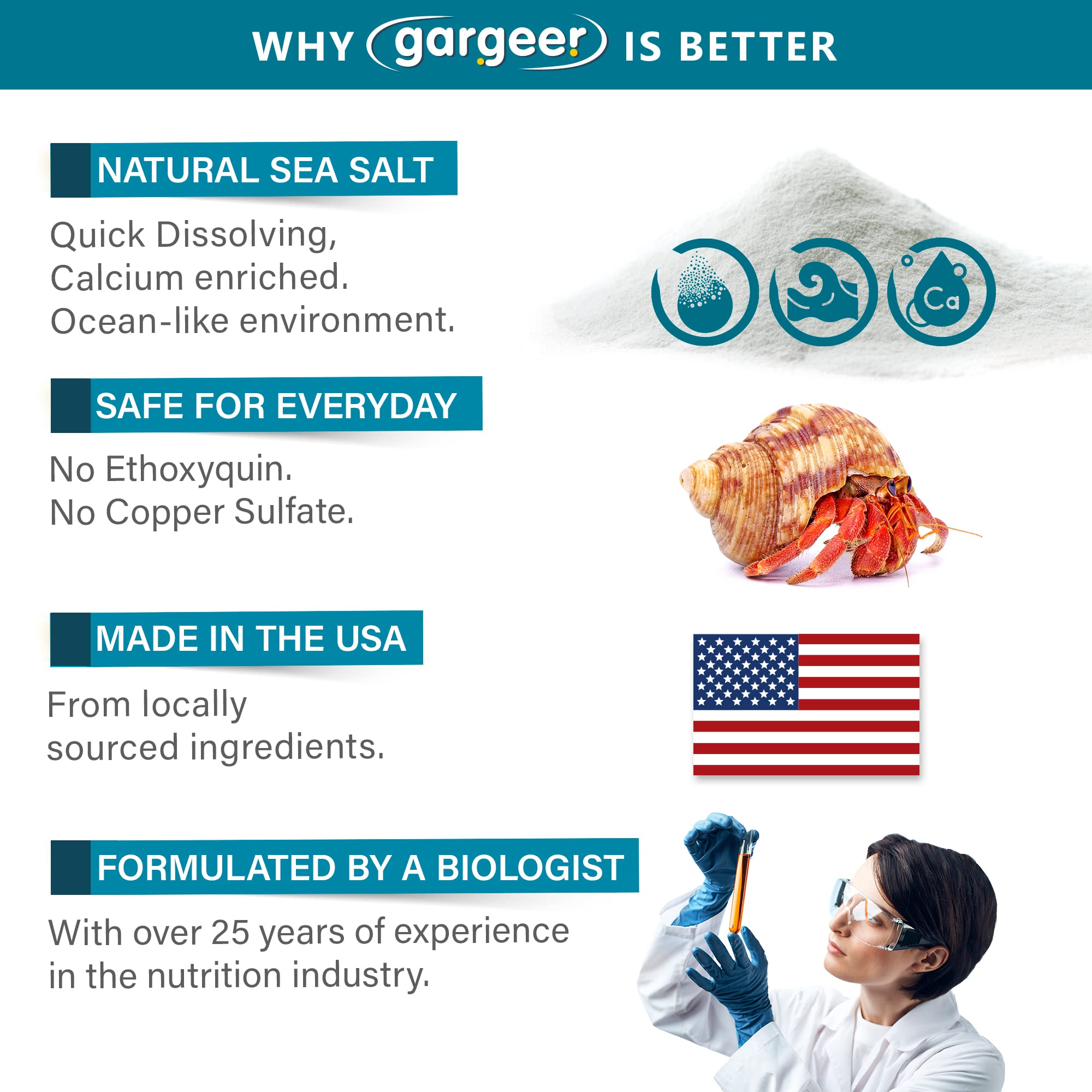 Calcium-rich Gargeer blend supports shell health.