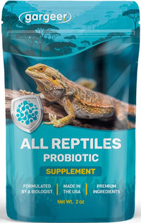 Gargeer Reptile Probiotics bottle supports reptile gut health.
