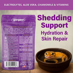Gargeer ReptiShed soak loosening stuck shed during a reptile bath.