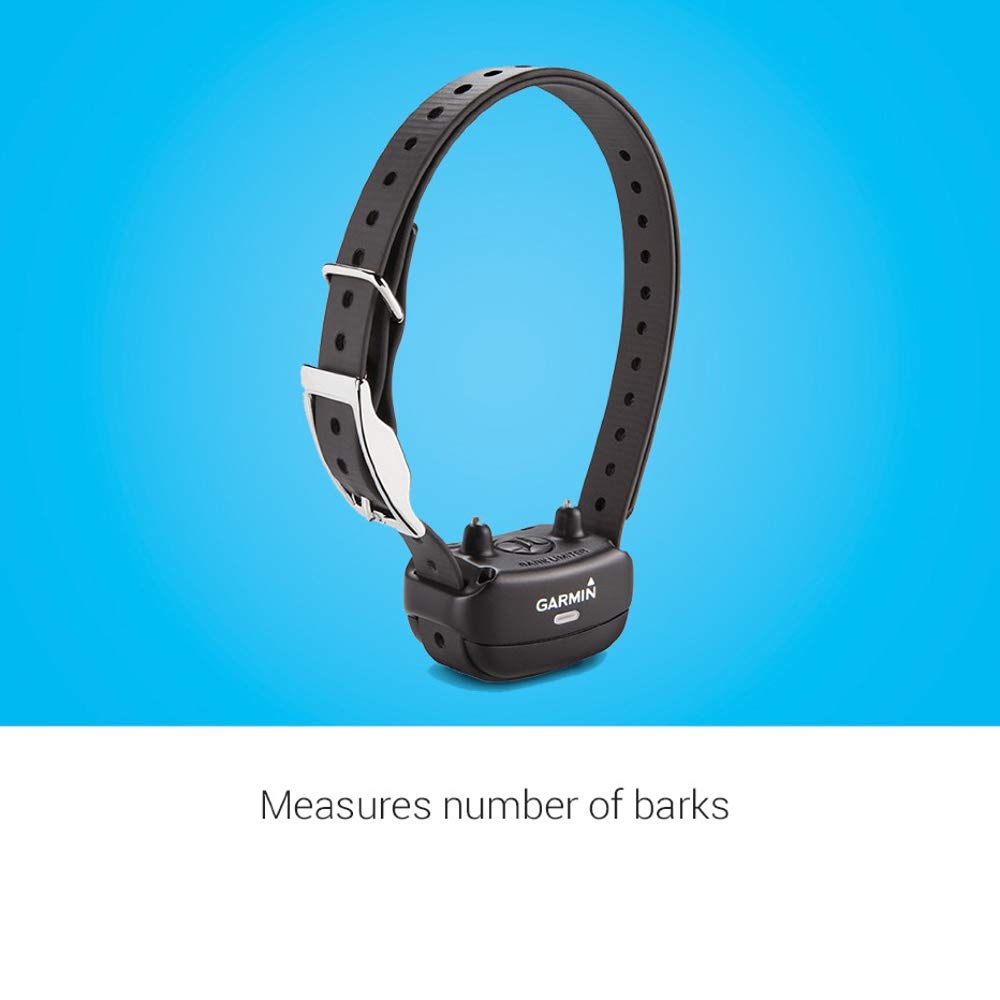 Garmin BarkLimiter Deluxe vibration-mode-button close-up with 7-level options.