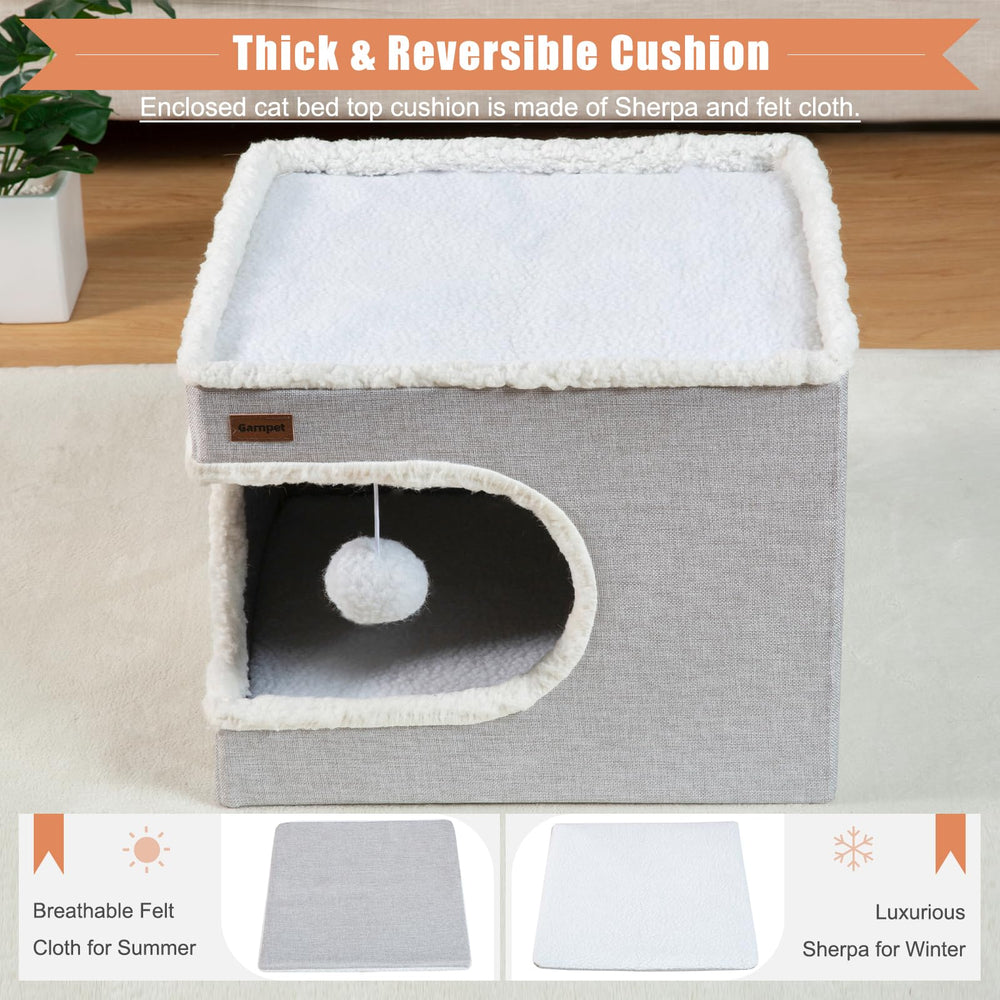 Garnpet cozy retreat with soft plush delivers relaxed naps.