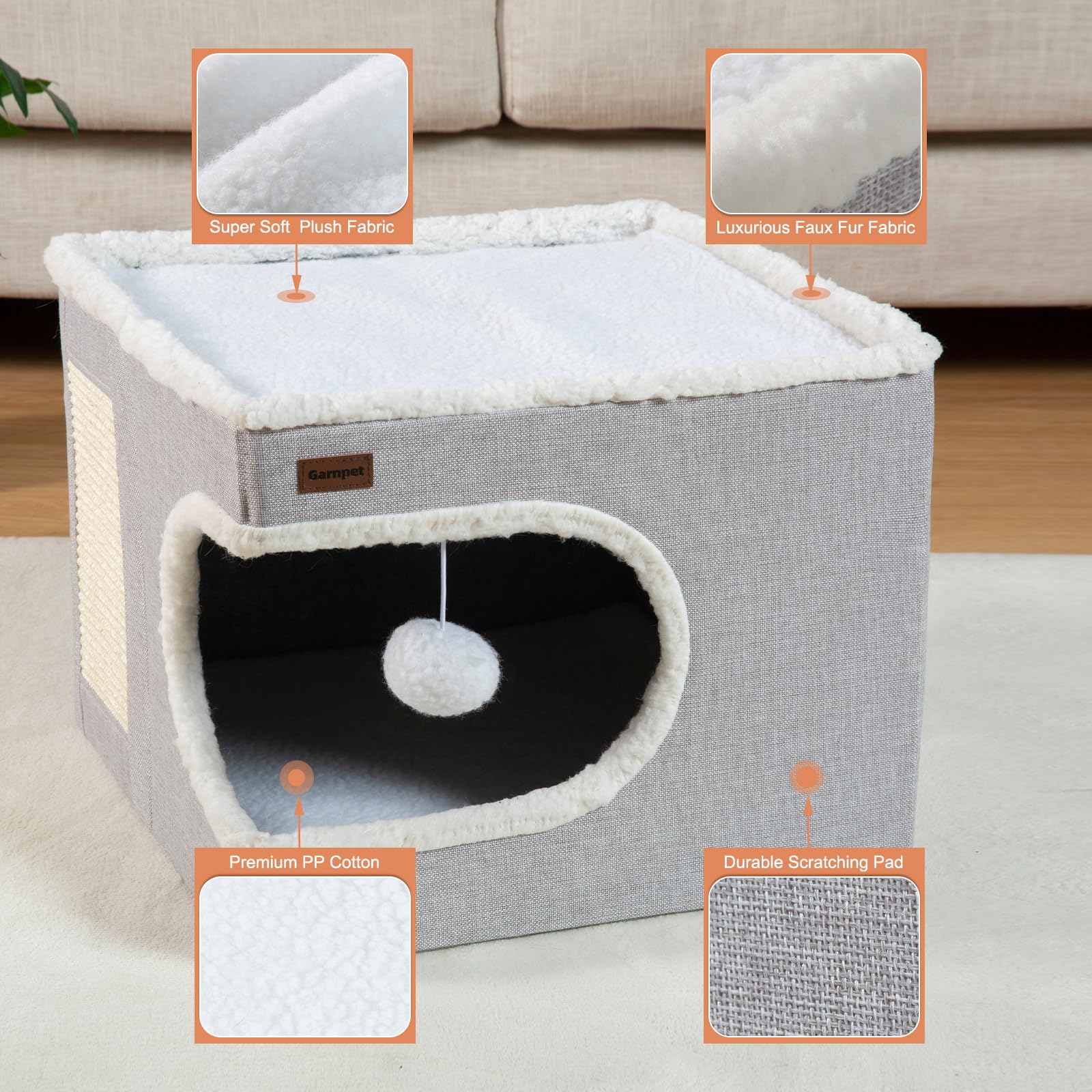 Garnpet cushion cover is machine-washable for easy cleaning.