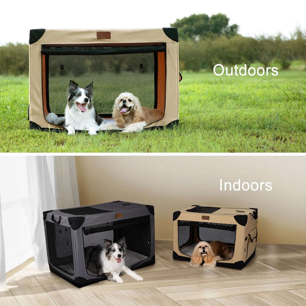 Garnpet lightweight crate with handles for effortless carrying on trips.