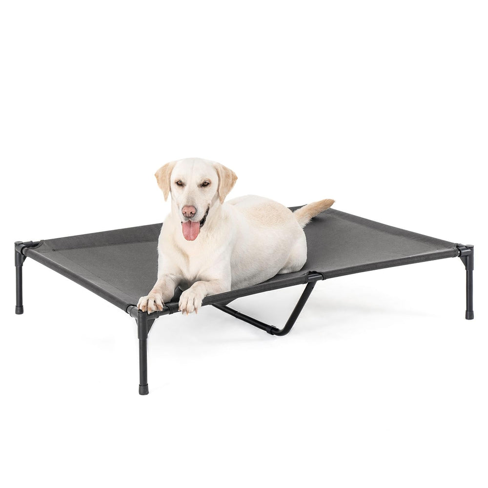 Garnpet XL elevated dog bed with Textilene mesh for cooling comfort outdoors and indoors