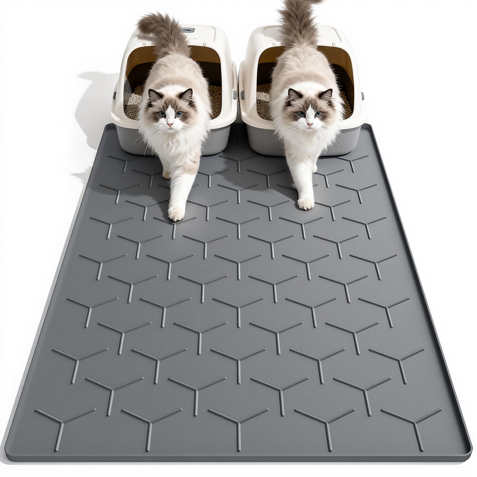 Garoopion cat litter mat 40x28 large traps litter and keeps floors clean.