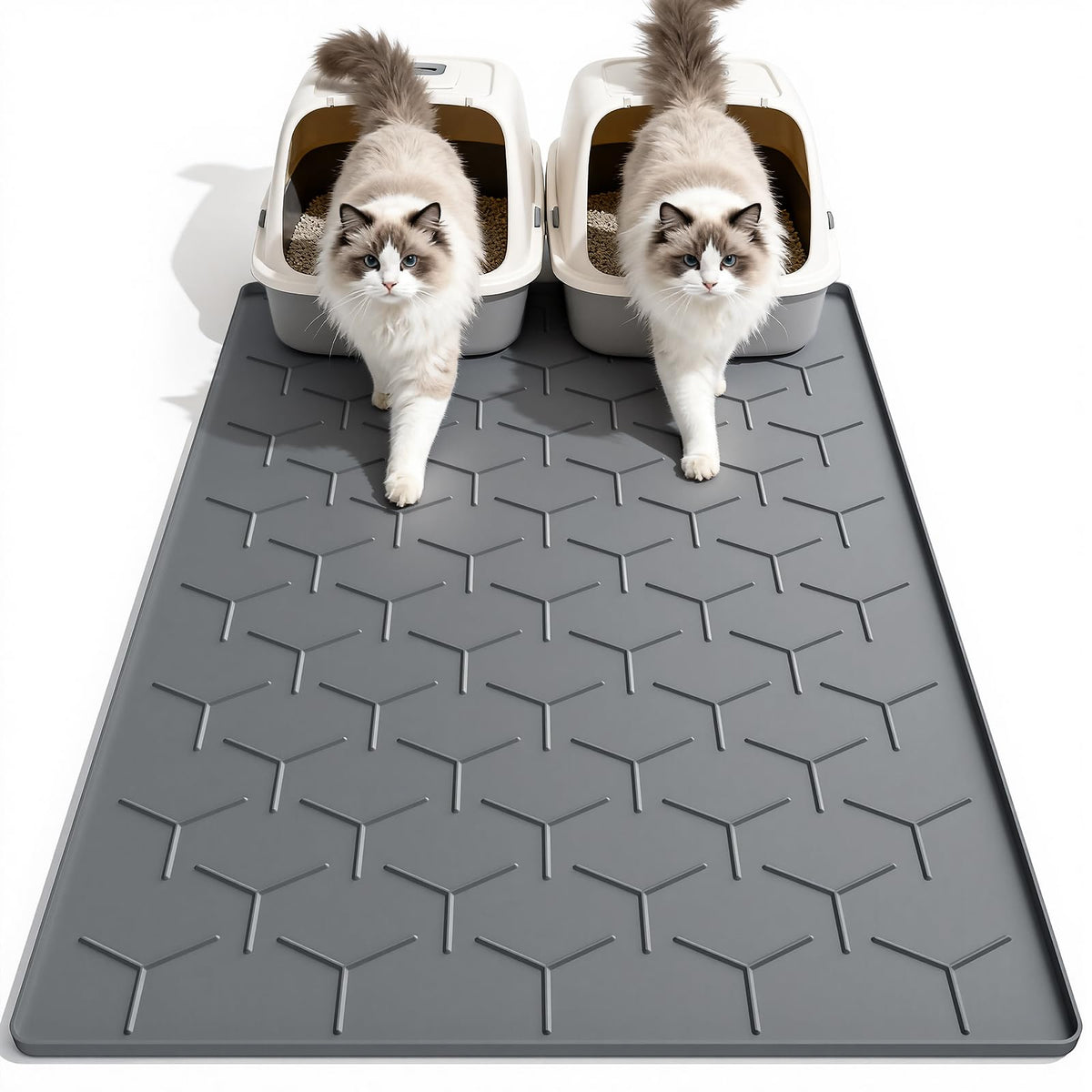 Garoopion cat litter mat 40x28 large traps litter and keeps floors clean.