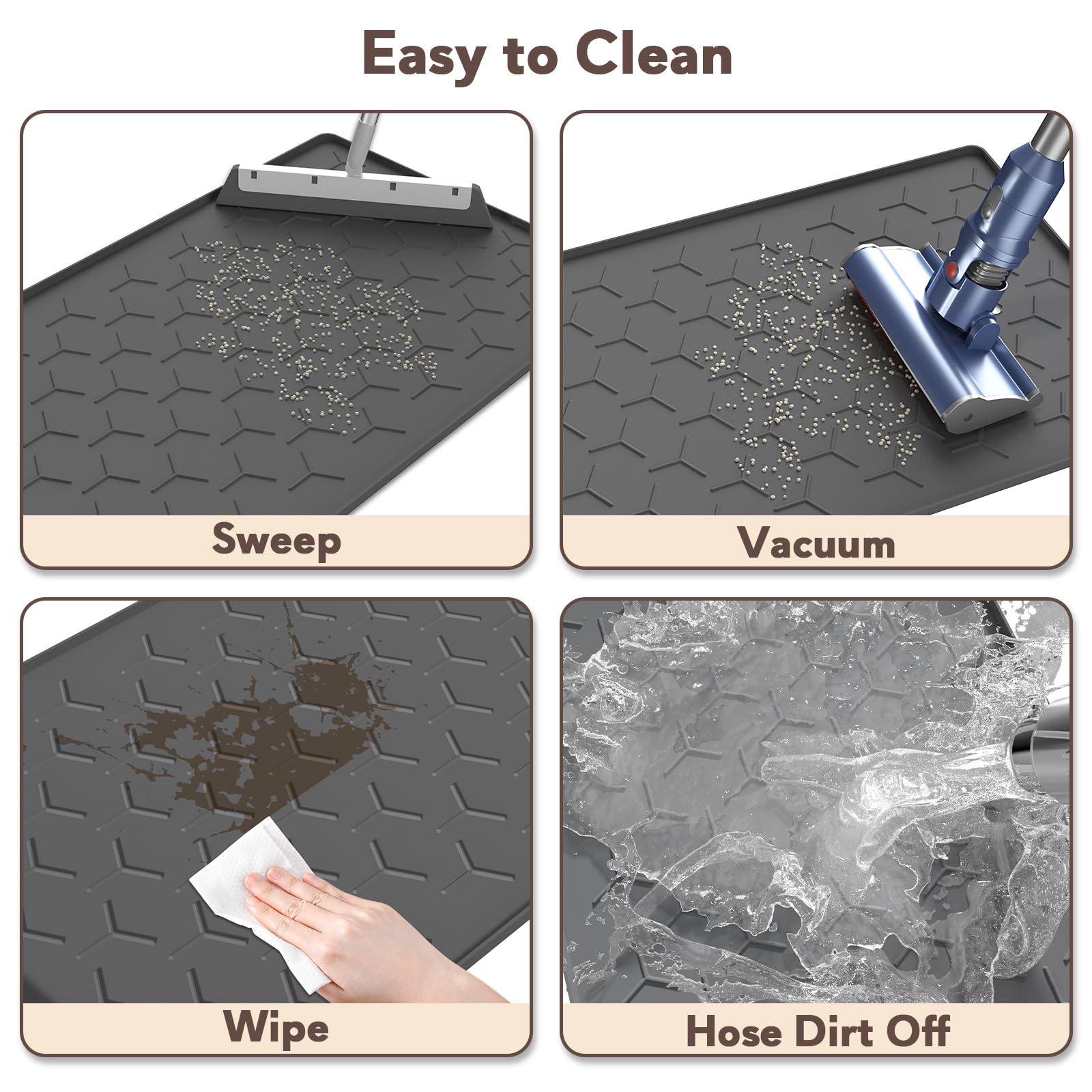 Garoopion durable silicone litter mat that feels soft on cat paws