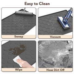 Garoopion durable silicone litter mat that feels soft on cat paws