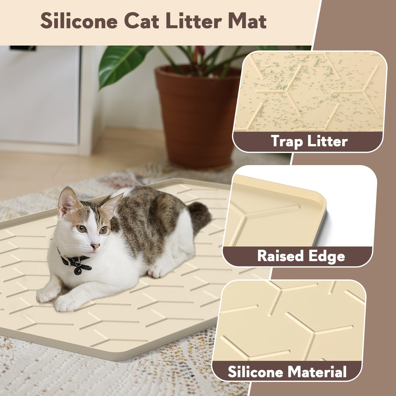 Garoopion easy-clean silicone mat for quick maintenance