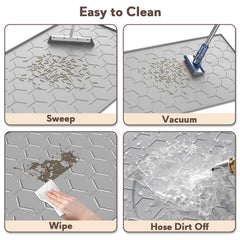 Garoopion easy-clean cat mat simplifies removal of litter and debris.