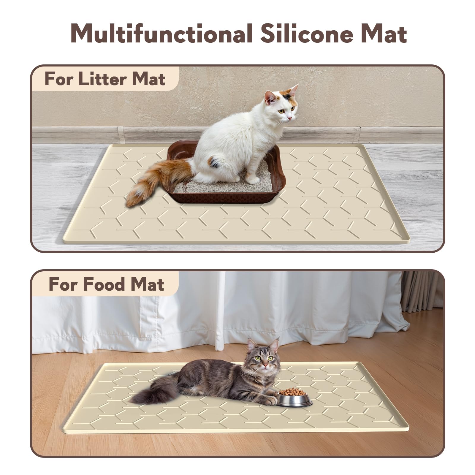 Garoopion large litter-trapping mat minimizes tracking