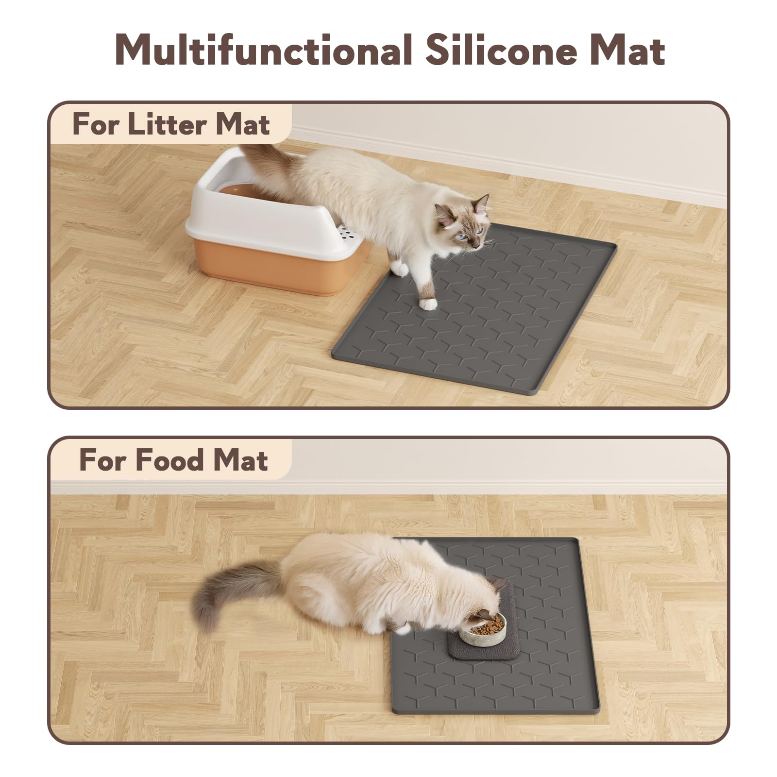 Garoopion silicone mat doubles as a multiuse pet accessory
