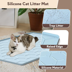 Garoopion raised-edge design keeps moisture from seeping to flooring.