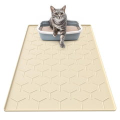 Garoopion silicone cat litter mat 34x22 traps litter and protects floors