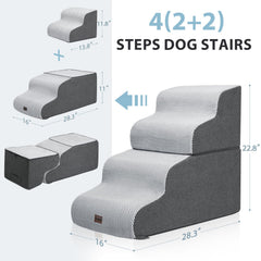 Garpet dog stairs extra height and width support larger paws