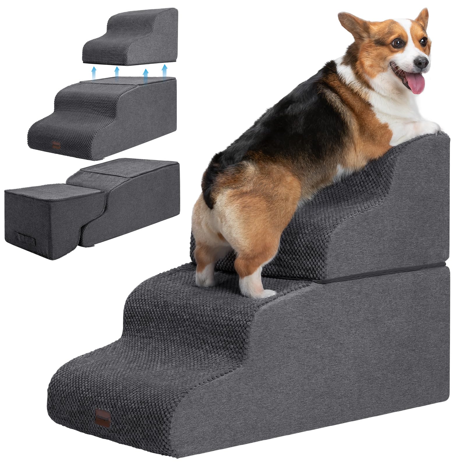 Garpet dog stairs foldable design for easy storage and quick setup