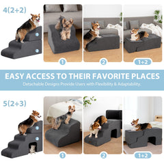 Garpet dog stairs non-slip surface helps pets climb confidently on furniture