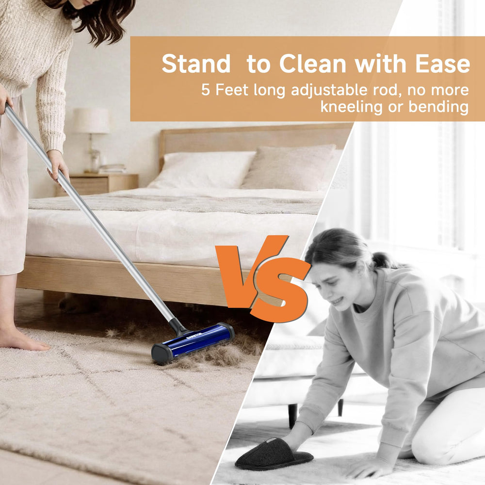 Garstor manual operation provides quiet, battery-free cleaning.