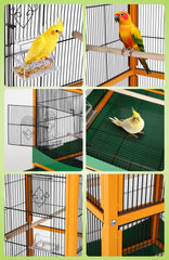 Garvee bird cage roof is waterproof for protected outdoor time.