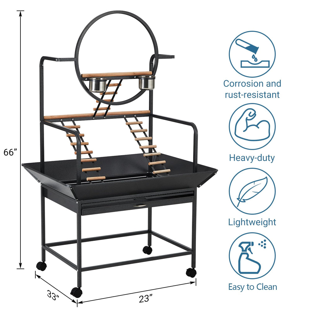 Garvee Bird Playstand 66in height supports tall birds and climbing