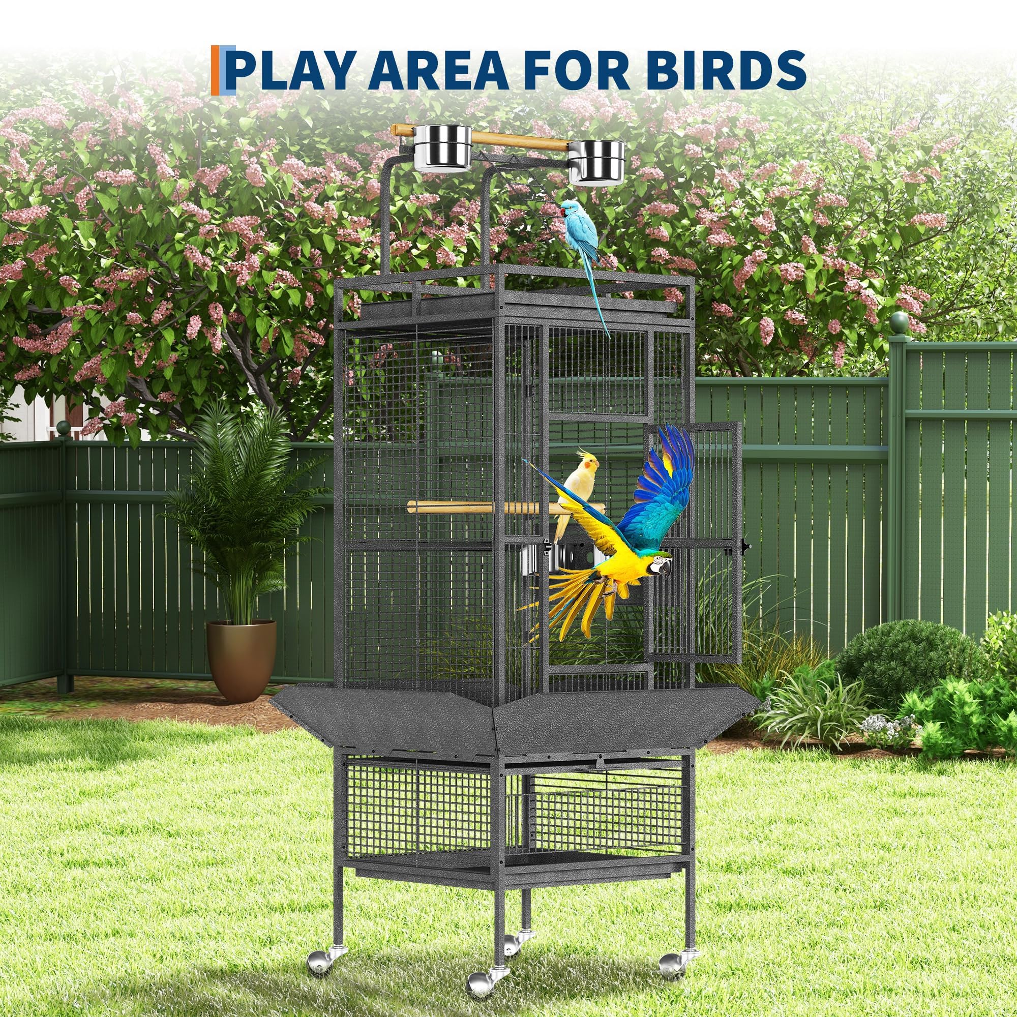 Garvee large bird cage for indoor use with large species.