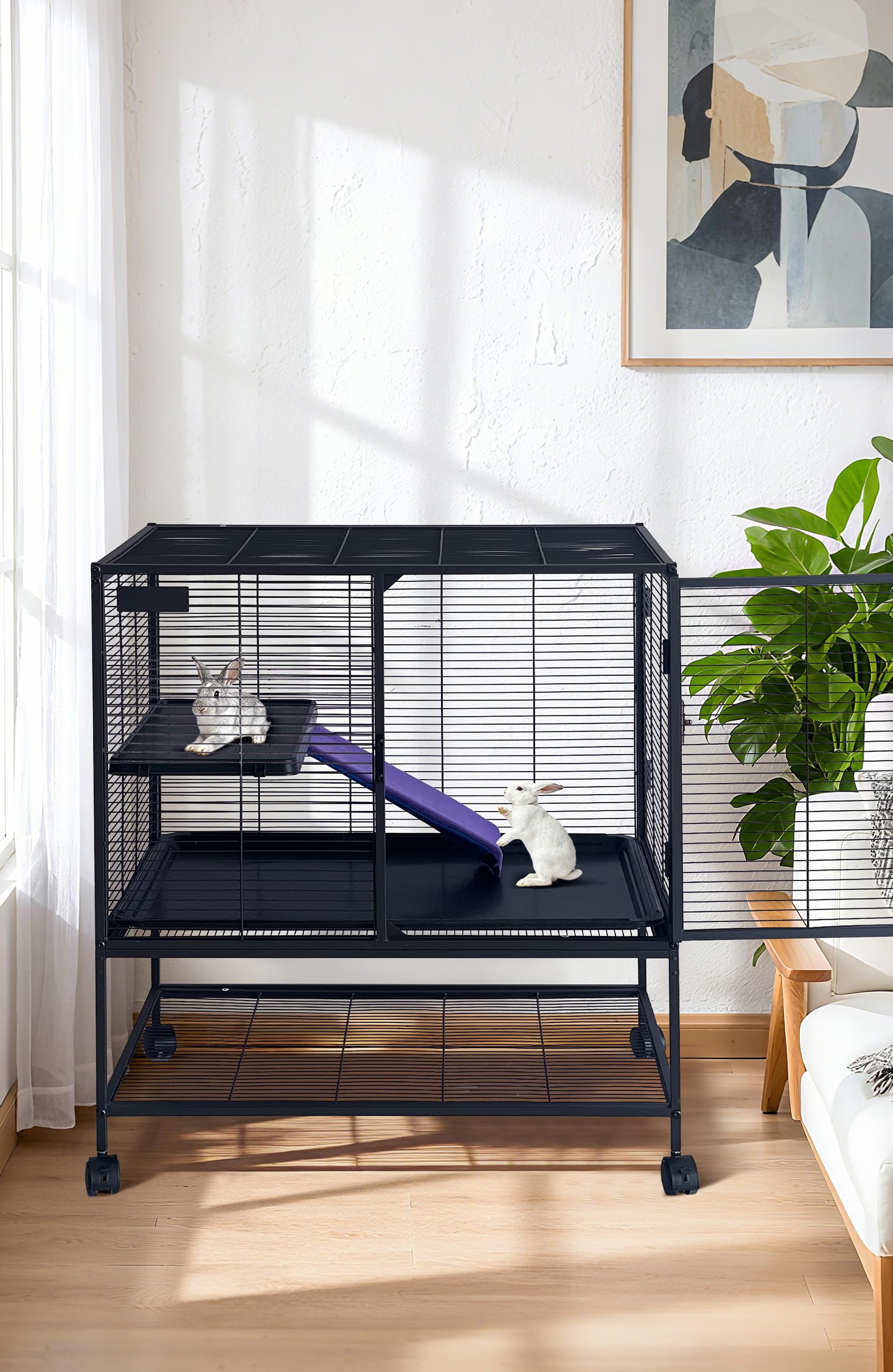 Garvee cage for multiple small pets versatile setup for rabbits and more