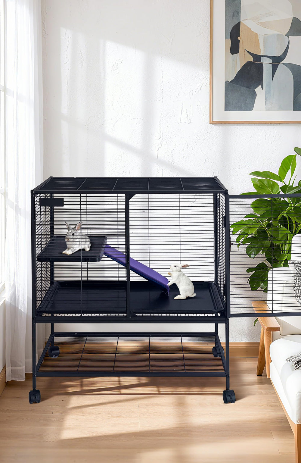 Garvee cage for multiple small pets versatile setup for rabbits and more