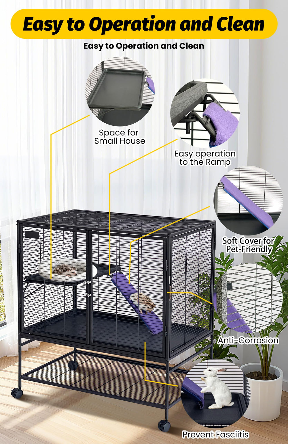 Garvee cage soft ramp and hammock for cozy resting spots
