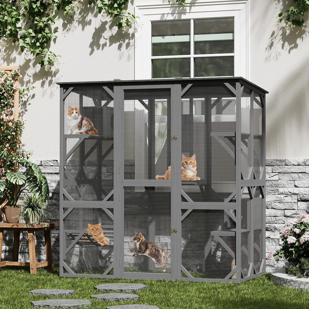 GarveeLife catio delivered in two packages, arrival may vary.