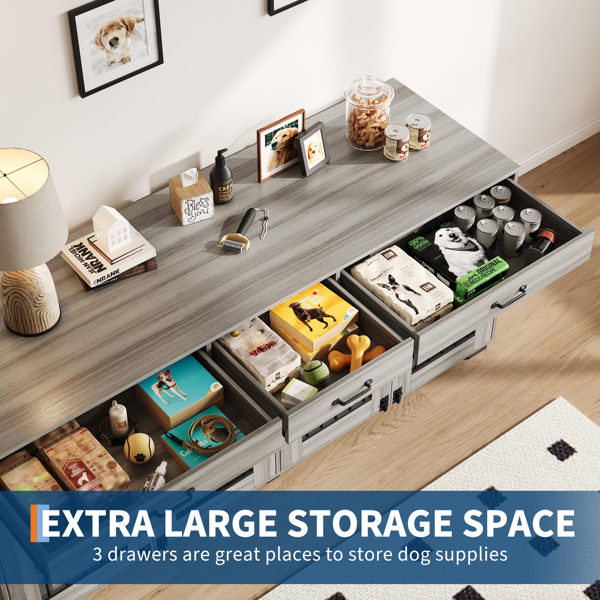 GarveeLife design doubles as a TV stand and accent furniture.