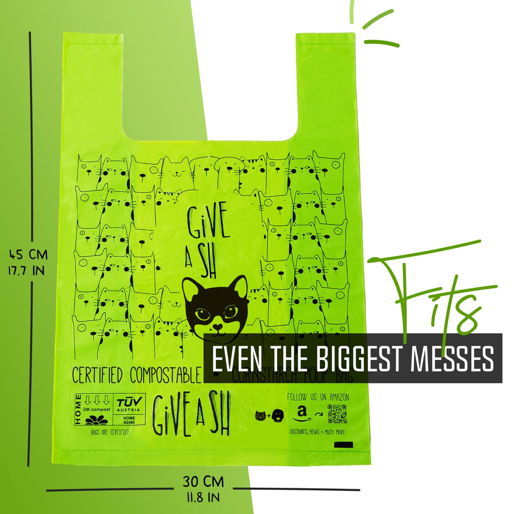 G.A.S cat litter bags box uses 100% recycled cardboard packaging