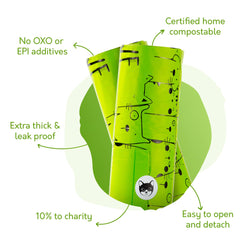 G.A.S XL cat litter bag reel demonstrates convenient roll packaging for quick use