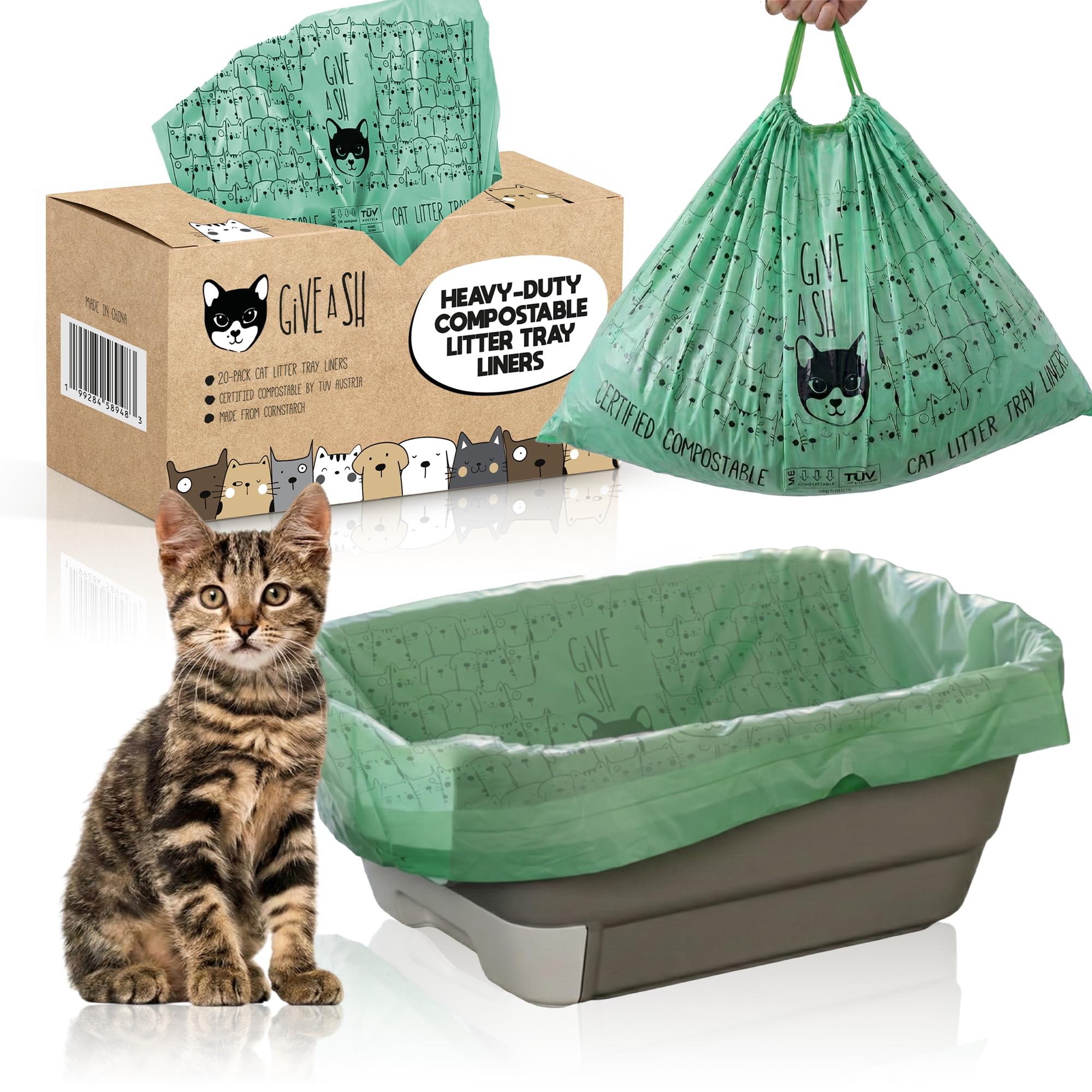 G.A.S jumbo XL liner fits 36x19 inches for easy, mess-free changes.