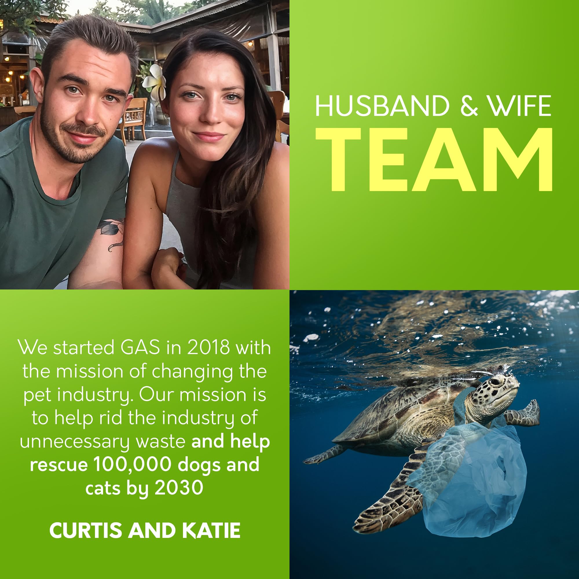 G.A.S small business mission to rescue animals shown on packaging
