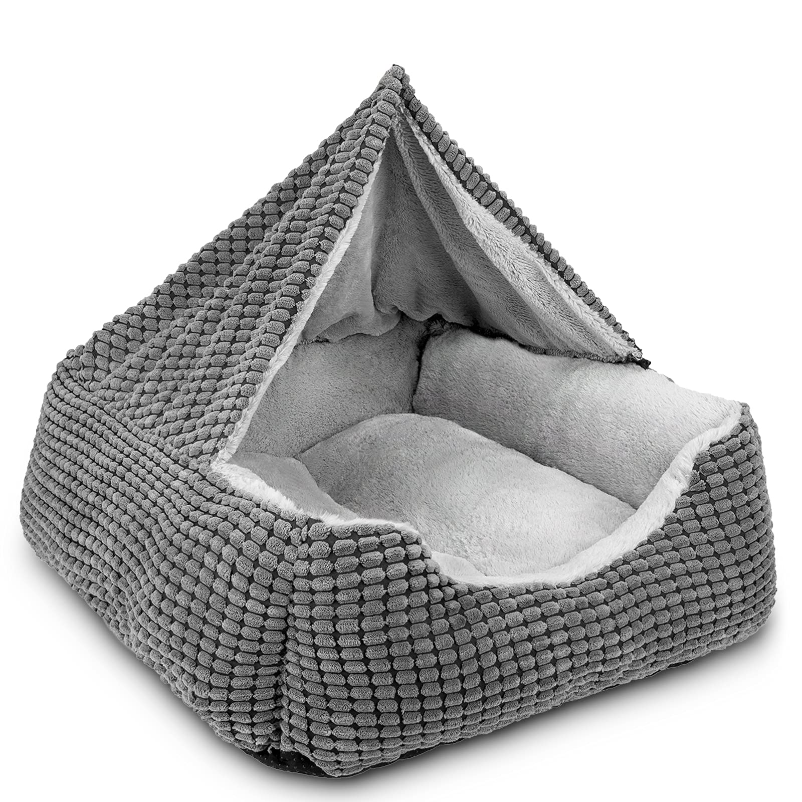 GASUR grey color bed complements home decor while cozying pets.