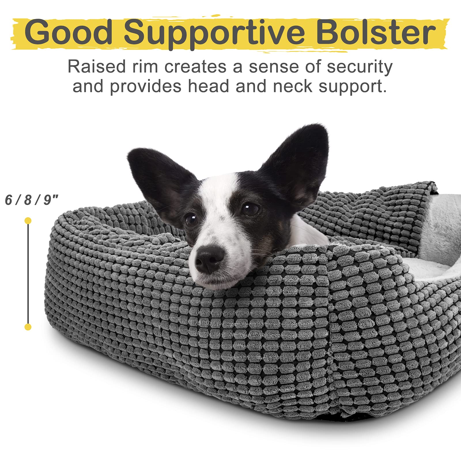 GASUR raised rim design provides head and neck support.