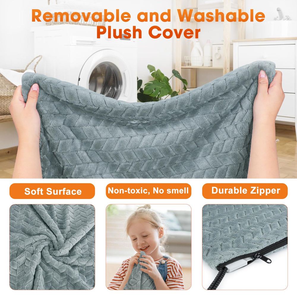 GASUR heated pad with chew-resistant cord protects against chewing.