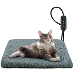 GASUR heated cat bed cover close-up shows soft velvet for cozy warmth.